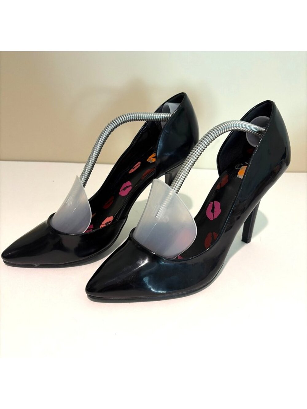 Juicy Couture Women's Black Patent Leather Stiletto Pumps Size 8 Evening Y2K
